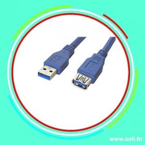 CORDON PROLONGATEUR USB 5M AM/AF 2.0V 4C M+F.Arduino tunisie
