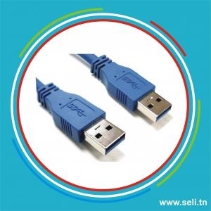 CORDON USB AM/AM 2.0 MALE MALE L=2M.Arduino tunisie