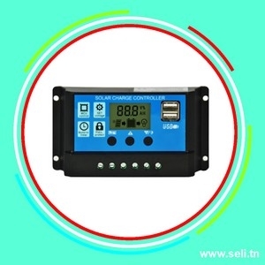 CONTROLEUR REGULATEUR DE CHARGE  SOLAIRE 12V-24V/40A AFFICHAGE LCD.Arduino tunisie