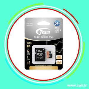 CARTE MEMOIRE MICRO SD 64GB - C10 AVEC SUPPORT.Arduino tunisie