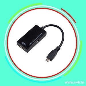 ADAPTATEUR TV  MICRO USB VERS HDMI SUPPORTE MHL .Arduino tunisie